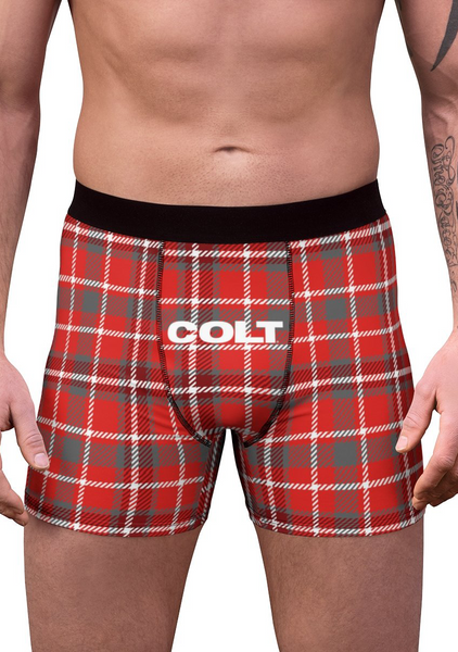 COLT Logo Red Plaid Boxer Briefs