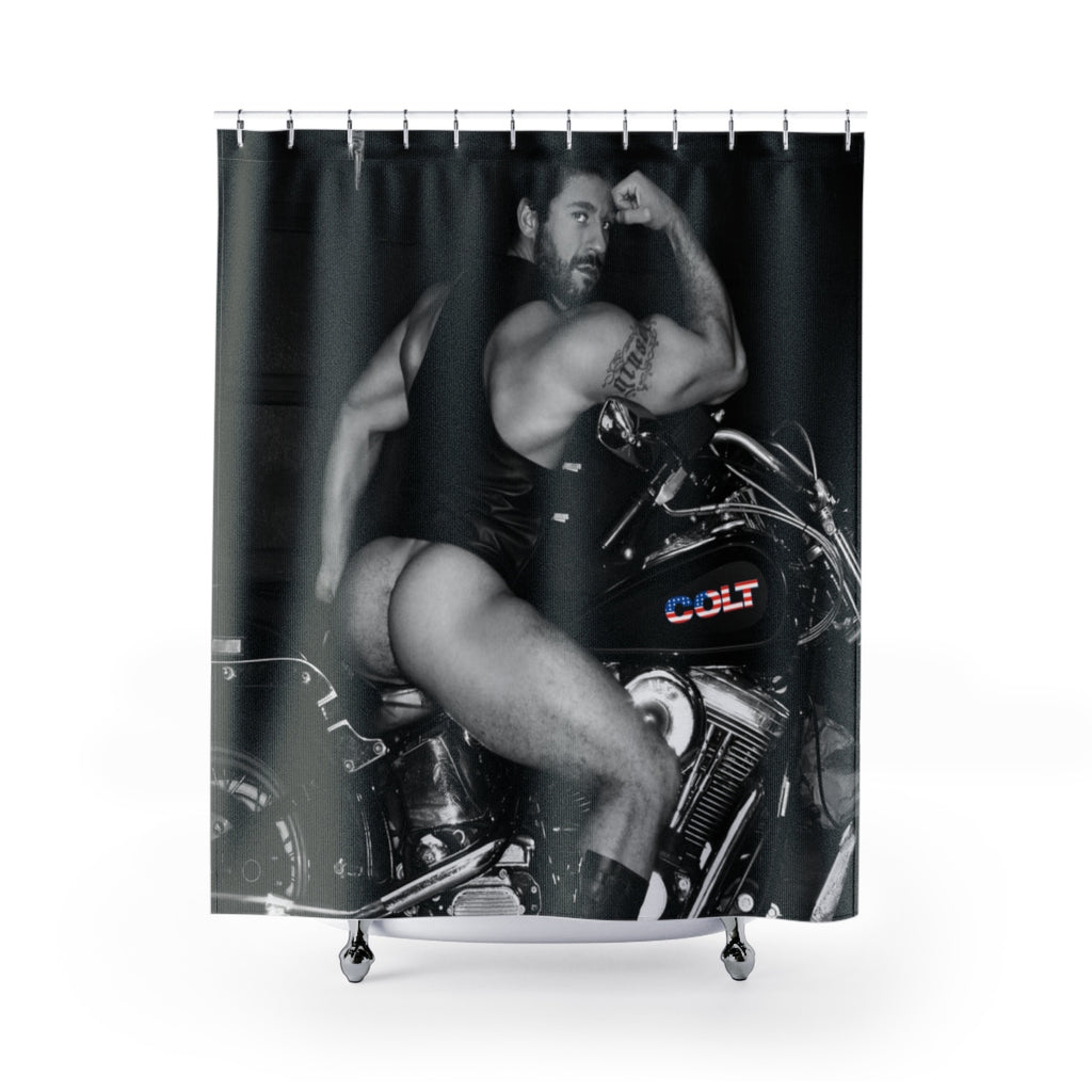 COLT Leather Man Shower Curtains - Carlo Masi